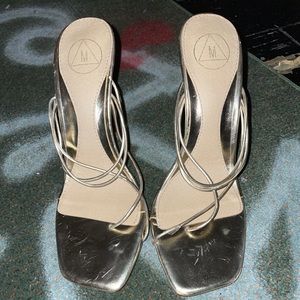 Missguided mule pumps in gold